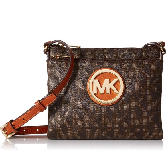 Michael Kors Handbags - NWT Michael Michael Kors Fulton LG Crossbody Brown